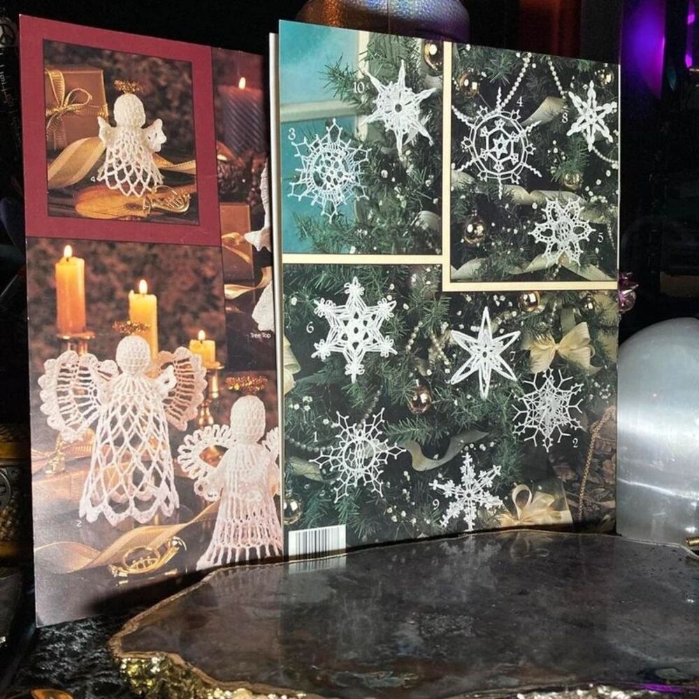 1990 & 1991 Christmas Angel and Snowflake Crochet pattern booklets